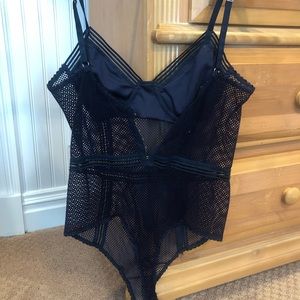 Navy blue lace bodysuit